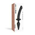 Strap-On-Me Hybrid Collection Switch Plug-In Realistic Dildo Dual-Ended Black Large by Lovely Planet