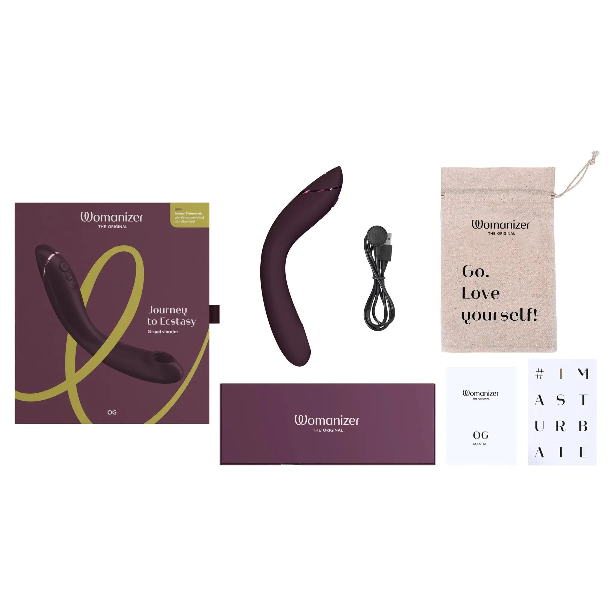 Womanizer OG Rechargeable G-Spot Pleasure Air Stimulator Aubergine by Womanizer