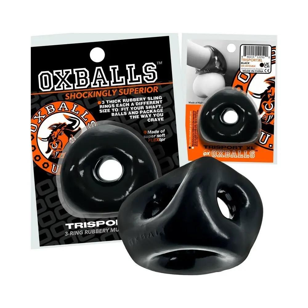 Oxballs Tri-Sport XL Thicker 3-Ring Sling Black by Oxballs
