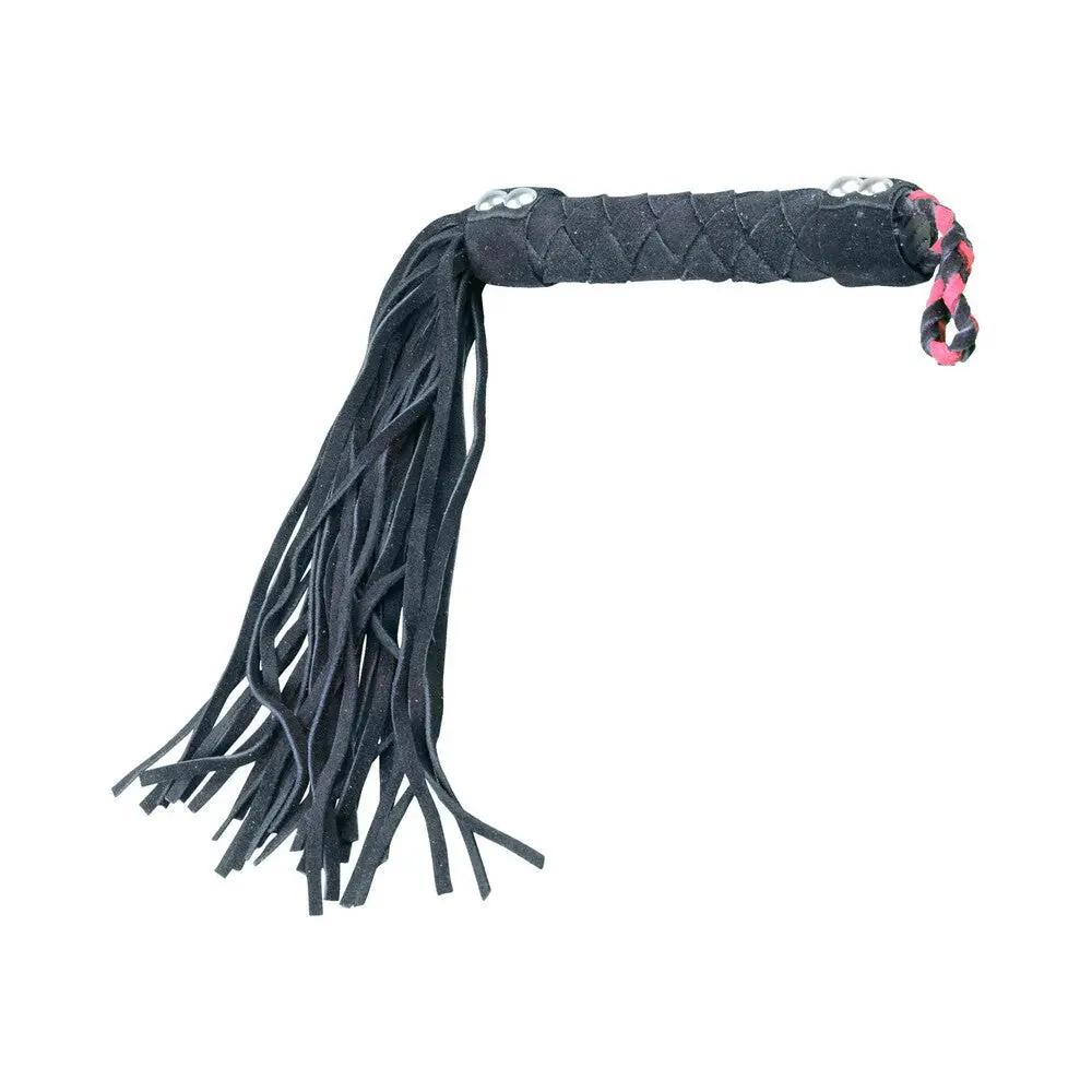 Ple'sur 15.5 in. Leather Flogger Black by Ple'sur