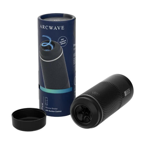Arcwave Pow Silicone Stroker with Suction Control Black by Arcwave
