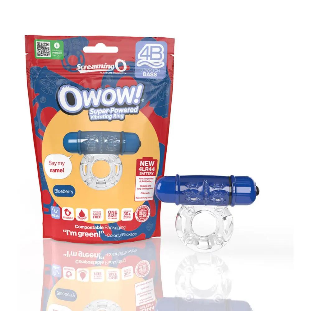 Screaming O 4B OWow Vibrating Cockring Blueberry by Screaming O