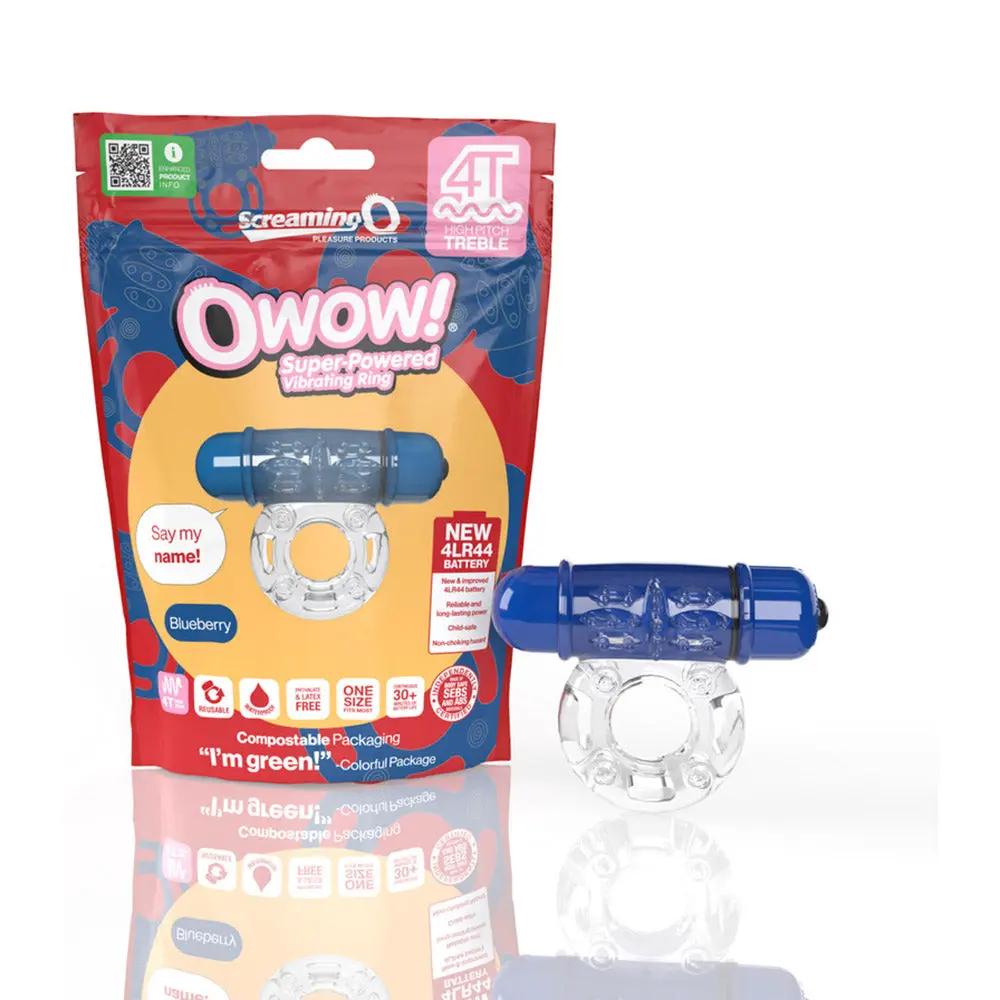 Screaming O 4T OWow Vibrating Cockring Blueberry by Screaming O