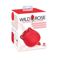 Wild Rose and Tongue Sucking and Licking Vibrator Red by Icon Brands