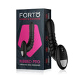 Forto Ribbed Pro Rechargeable Silicone Vibrating Anal Massager Black by Forto