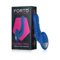 Forto Ribbed Pro Rechargeable Silicone Vibrating Anal Massager Blue by Forto