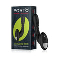 Forto Studded Pro Rechargeable Silicone Vibrating Anal Massager Black by Forto