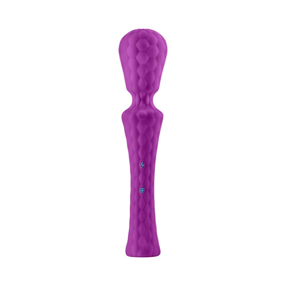 FemmeFunn Ultra Wand XL Rechargeable Flexible Textured Silicone Vibrator Purple by FemmeFunn