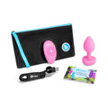 b-Vibe Vibrating Heart Anal Plug with Heart-Shaped Jewel Base Small/Medium Pink by b-Vibe