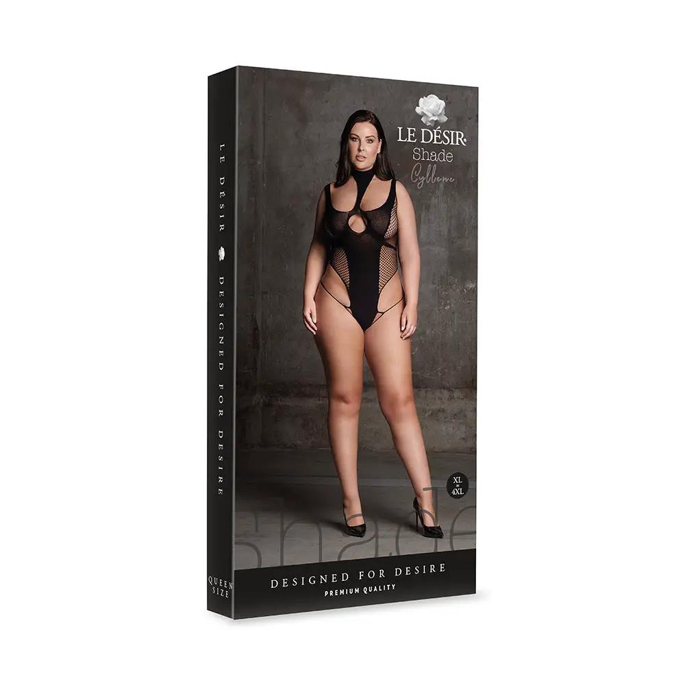 Le Desir Shade Cyllene XLVIII Bodysuit with Turtleneck Black Queen Size by Shots