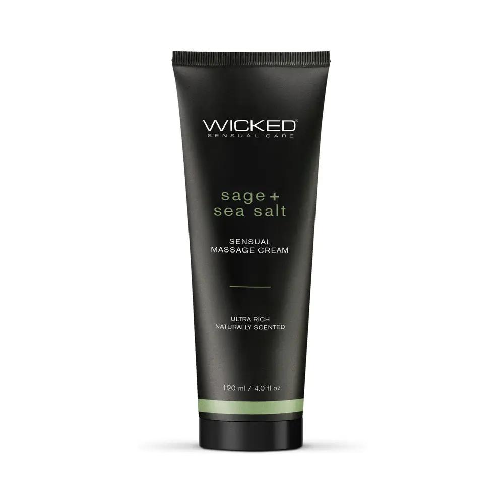 Wicked Sage + Sea Salt Sensual Massage Cream 4 oz. by Wicked