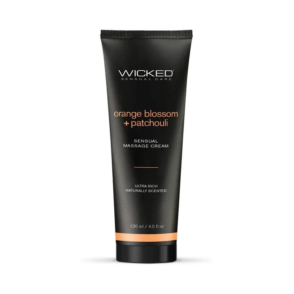 Wicked Orange Blossom + Patchouli Sensual Massage Cream 4 oz. by Wicked