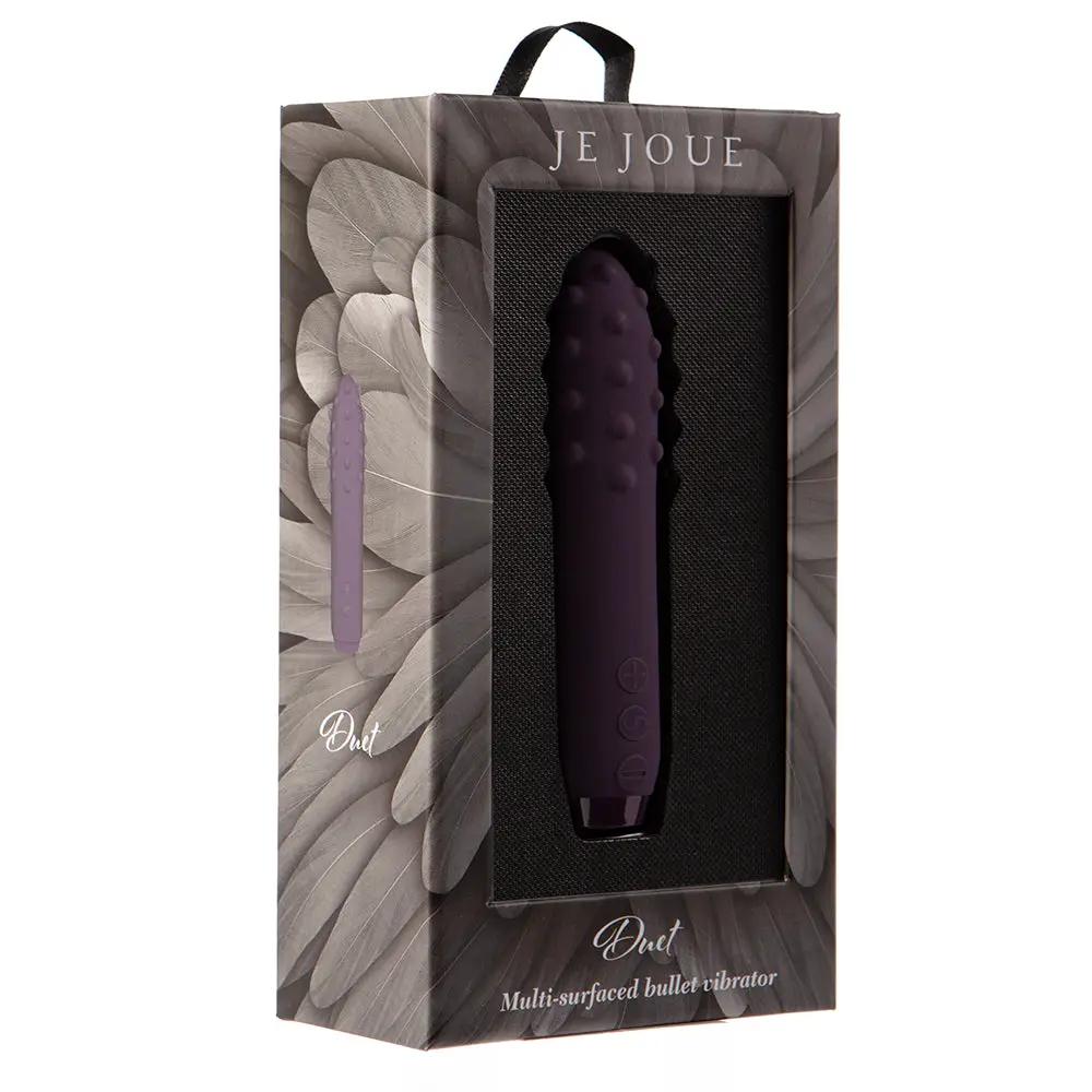 Je Joue Duet Rechargeable Silicone Multi-Surfaced Bullet Vibrator Purple by Je Joue