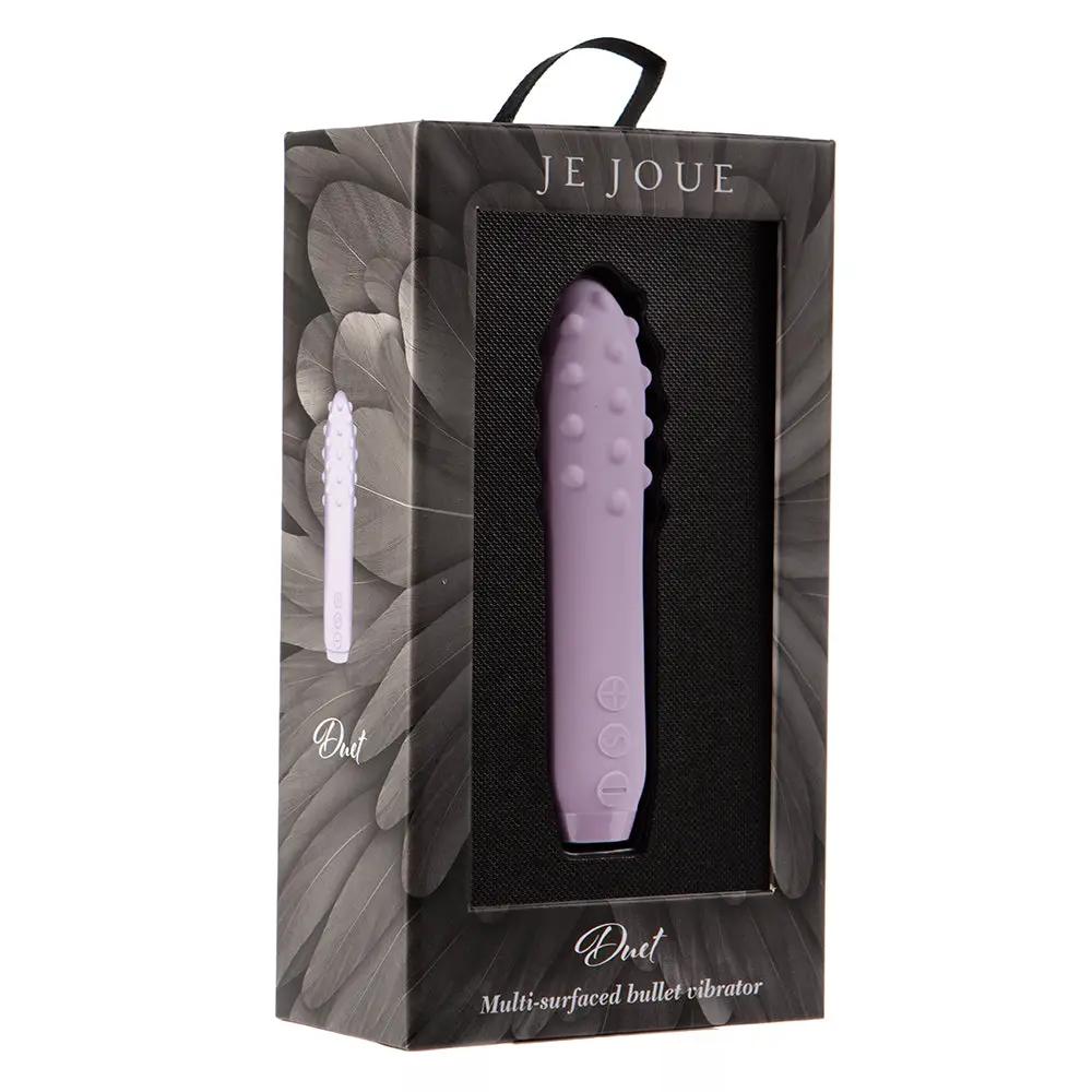 Je Joue Duet Rechargeable Silicone Multi-Surfaced Bullet Vibrator Lilac by Je Joue