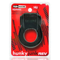 Hunkyjunk Revring Cockring with Bullet Vibrator Tar Ice by Oxballs