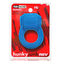 Hunkyjunk Revring Cockring with Bullet Vibrator Teal Ice by Oxballs