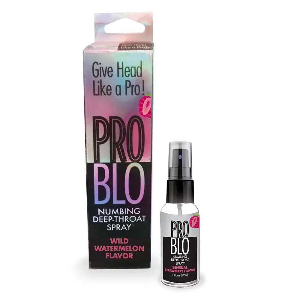 Pro Blo Numbing Deep Throat Spray Strawberry 1 oz. by Little Genie