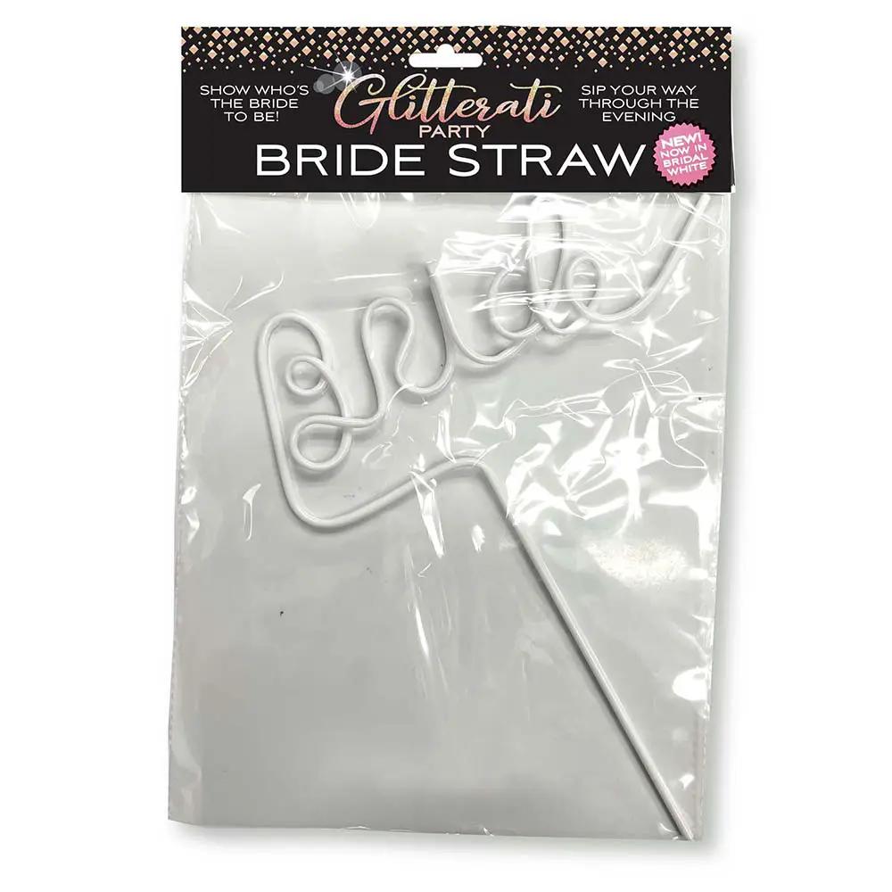 Glitterati Party Bride Straw White by Little Genie