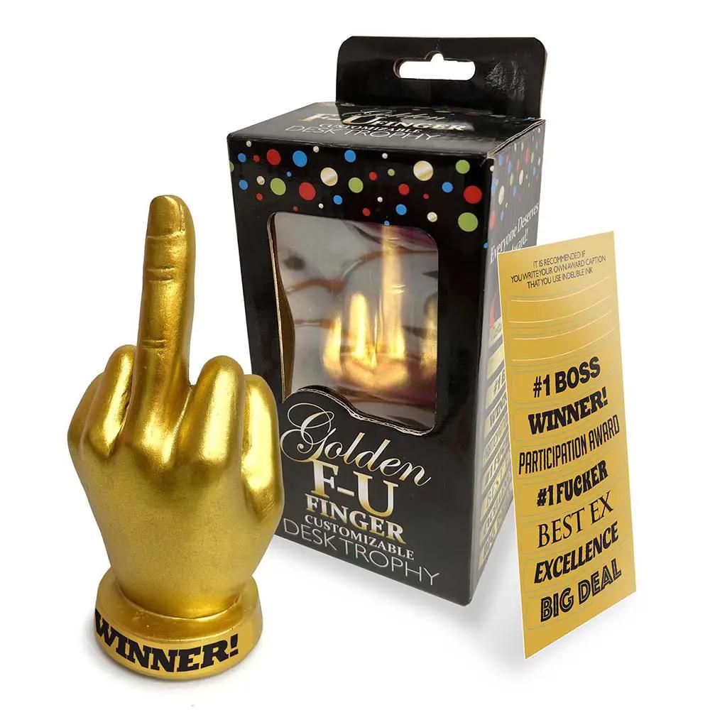 Golden F-U Finger Trophy by Little Genie