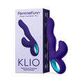 FemmeFunn Klio Rechargeable Silicone Triple Action Thumping Rabbit Vibrator Dark Purple by FemmeFunn
