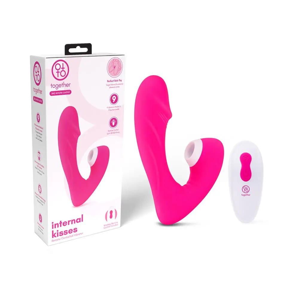 Together Internal Kiss Remote Control Vibe Pink by Together Toy