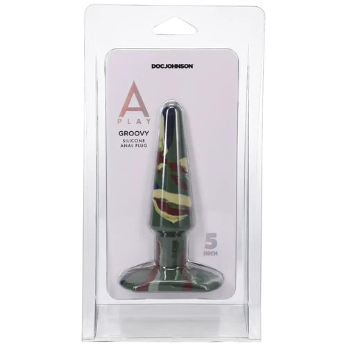 A-Play Groovy 5 in. Silicone Anal Plug Camouflage by Doc Johnson