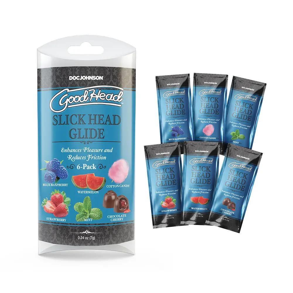 GoodHead Slick Head Glide Multi-Flavor 6-Pack 0.24 oz. by Doc Johnson