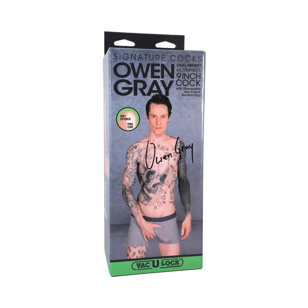 Signature Cocks Owen Gray 9 in. ULTRASKYN Dildo with Vac-U-Lock Suction Cup by Doc Johnson