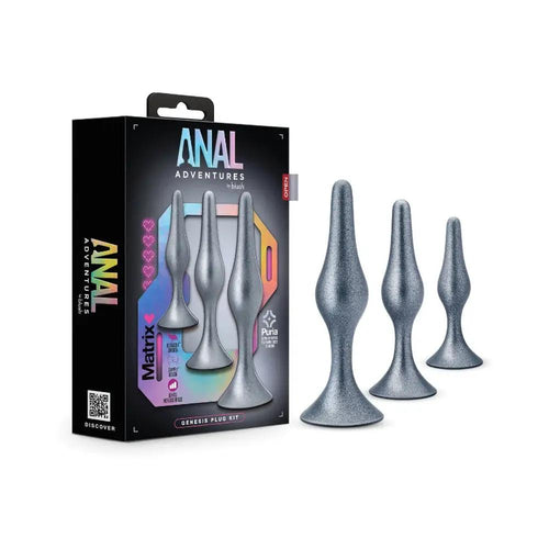 Anal Adventures Matrix Genesis Plug Kit Stellar Silver by Blush
