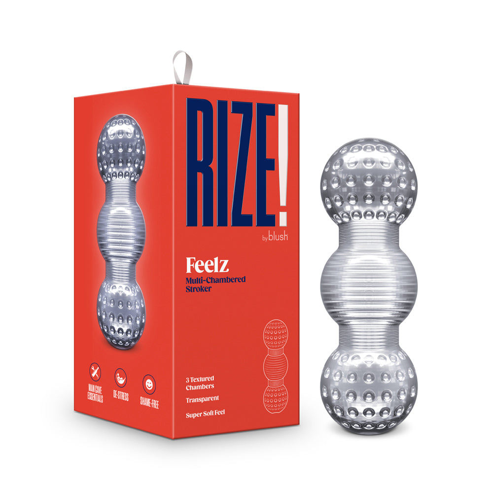 RIZE! Feelz Multi-Chambered Stroker Clear by Blush