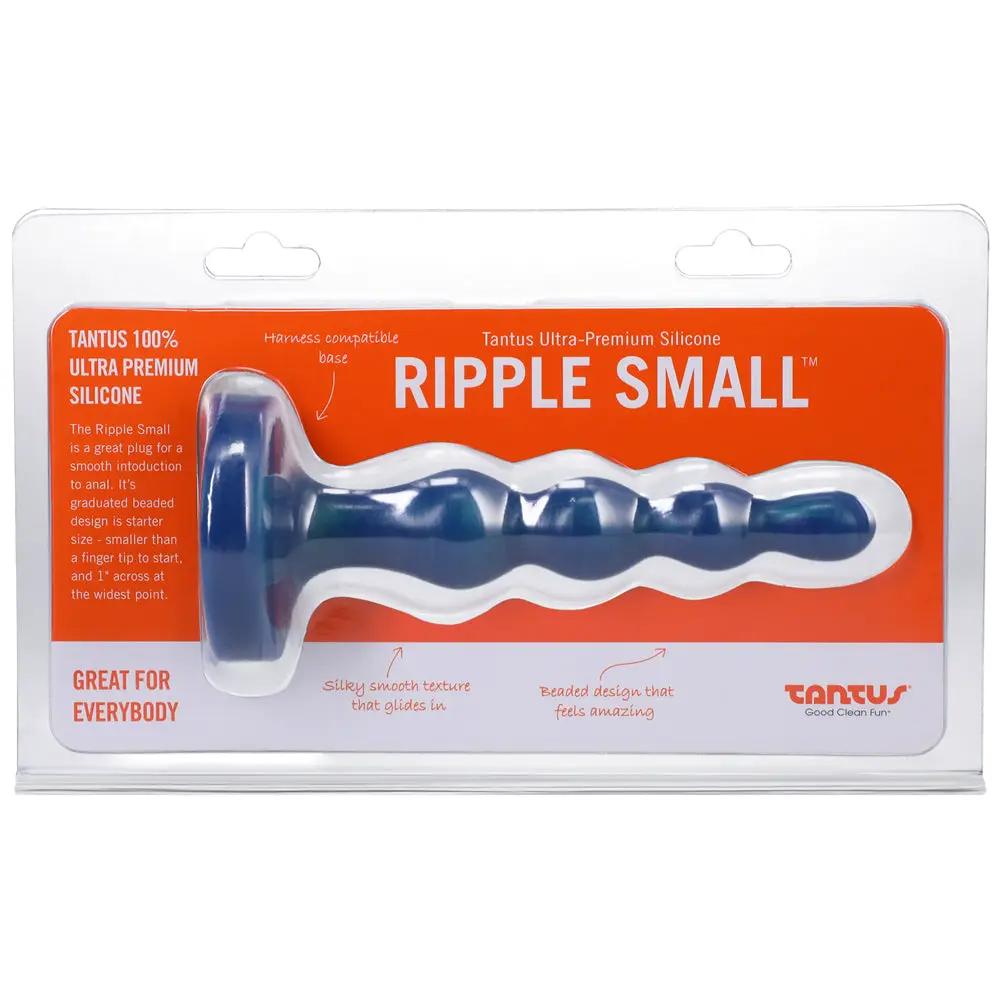 Tantus Ripple Small 8 in. Anal Beads Dildo Firm Malachite by Tantus