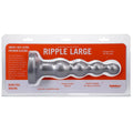 Tantus Ripple Large 8 in. Anal Beads Dildo Medium-Firm Silver by Tantus