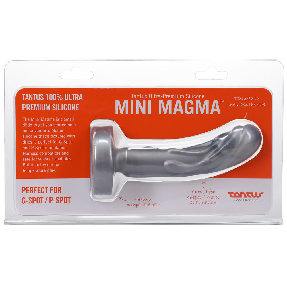 Tantus Mini Magma 5 in. Fantasy Dildo Firm Silver by Tantus