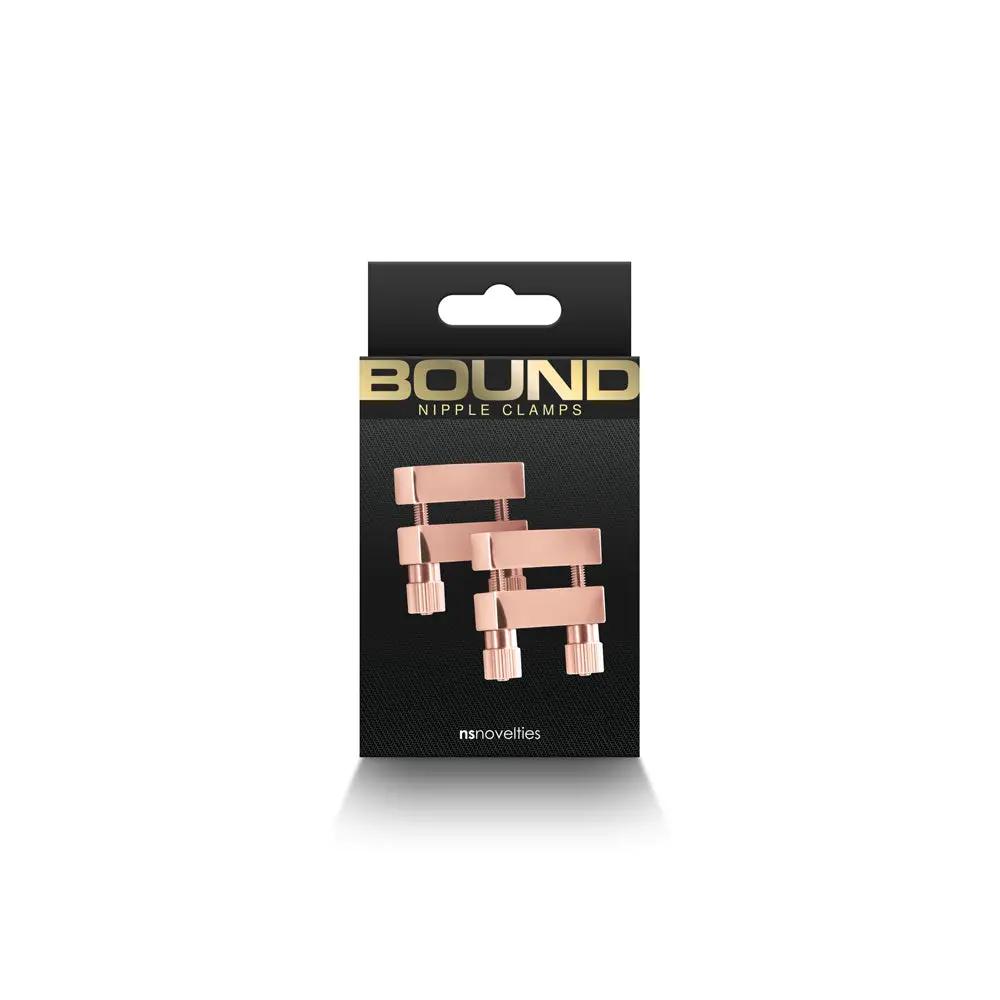Bound Nipple Clamps V1 Rose Gold by NS Novelties