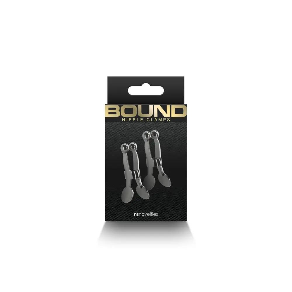Bound Nipple Clamps C1 Gunmetal by NS Novelties
