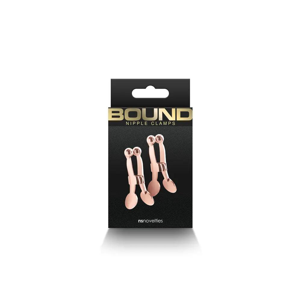 Bound Nipple Clamps C1 Rose Gold by NS Novelties