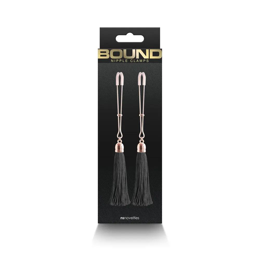 Bound Nipple Clamps T1 Black by NS Novelties