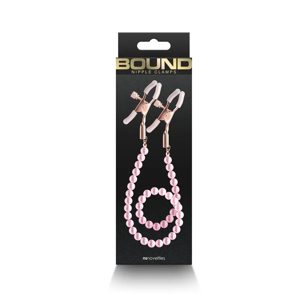 Bound Nipple Clamps DC1 Pink by NS Novelties