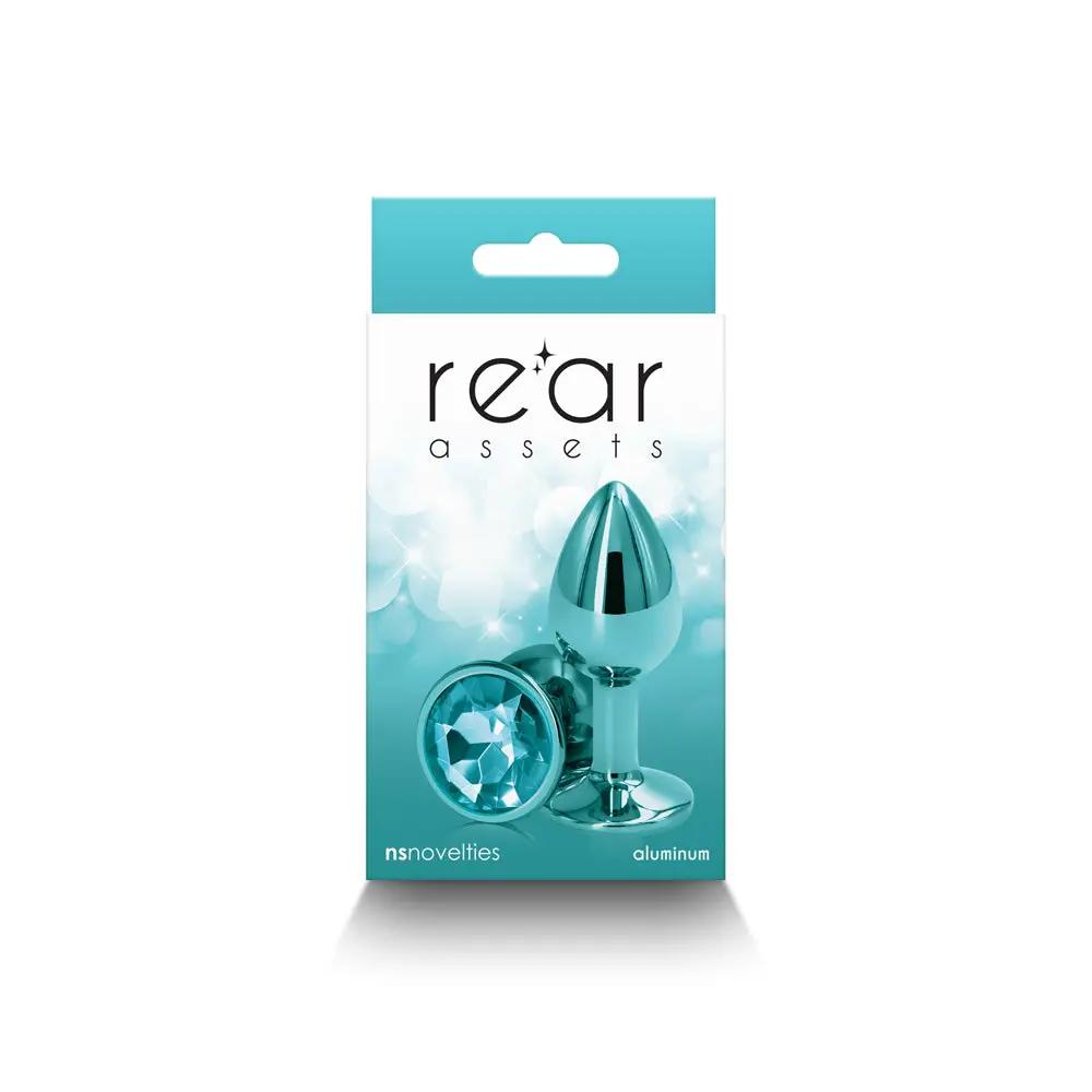 Rear Assets Metal Anal Plug Small Teal by NS Novelties