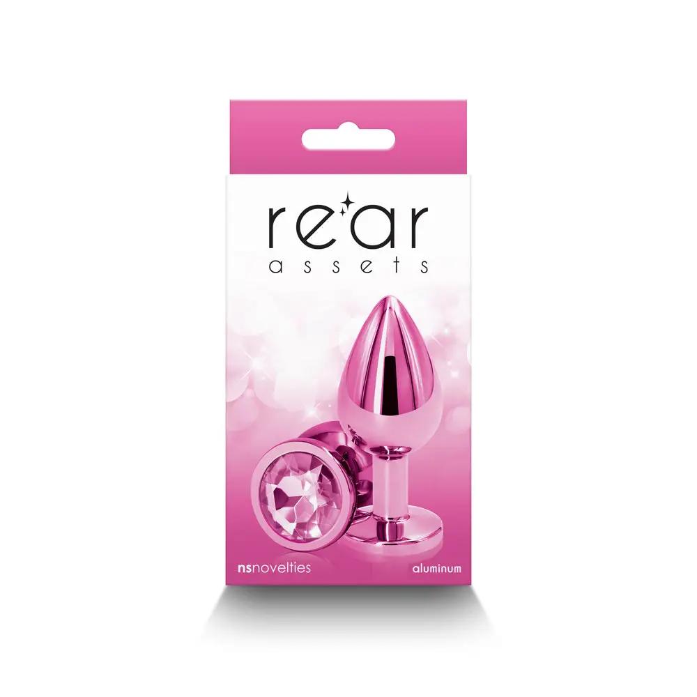 Rear Assets Metal Anal Plug Medium Pink by NS Novelties