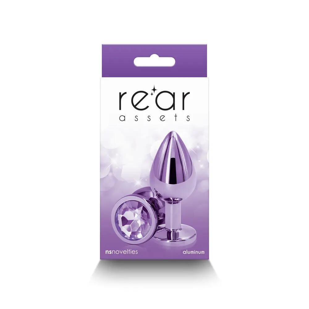 Rear Assets Metal Anal Plug Medium Purple by NS Novelties