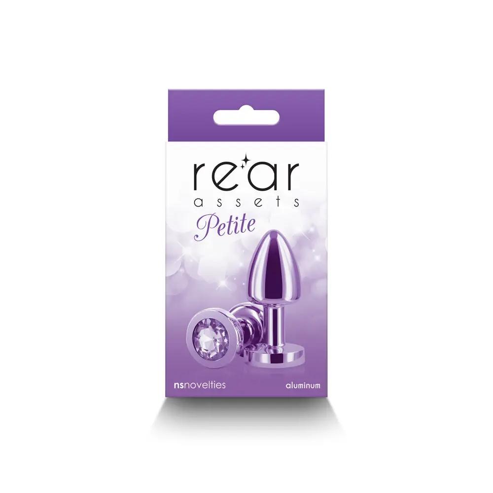 Rear Assets Petite Metal Anal Plug Purple by NS Novelties