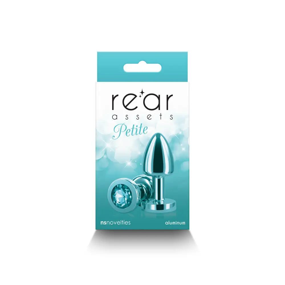 Rear Assets Petite Metal Anal Plug Teal by NS Novelties
