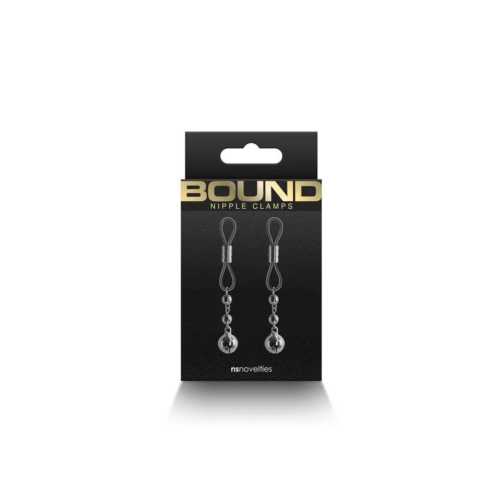 Bound Nipple Clamps D1 Gunmetal by NS Novelties