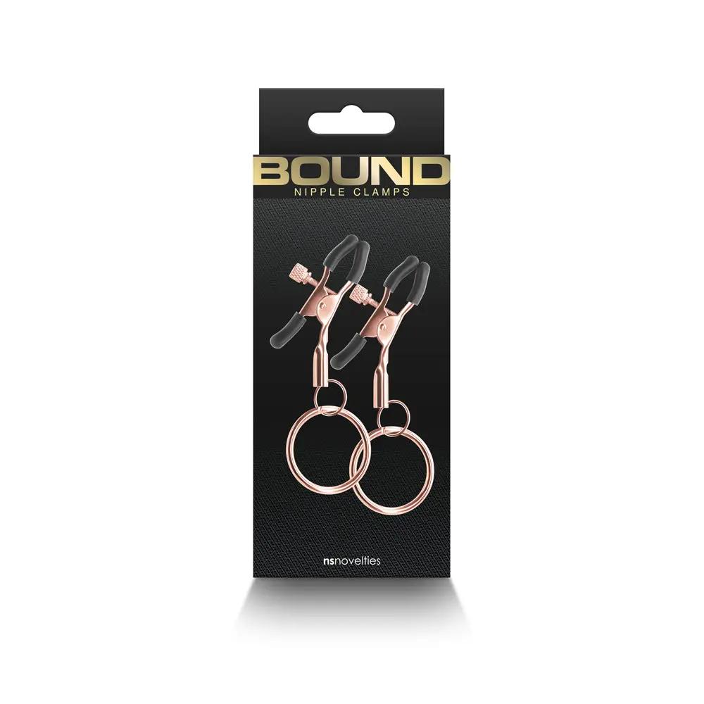 Bound Nipple Clamps C2 Rose Gold by NS Novelties