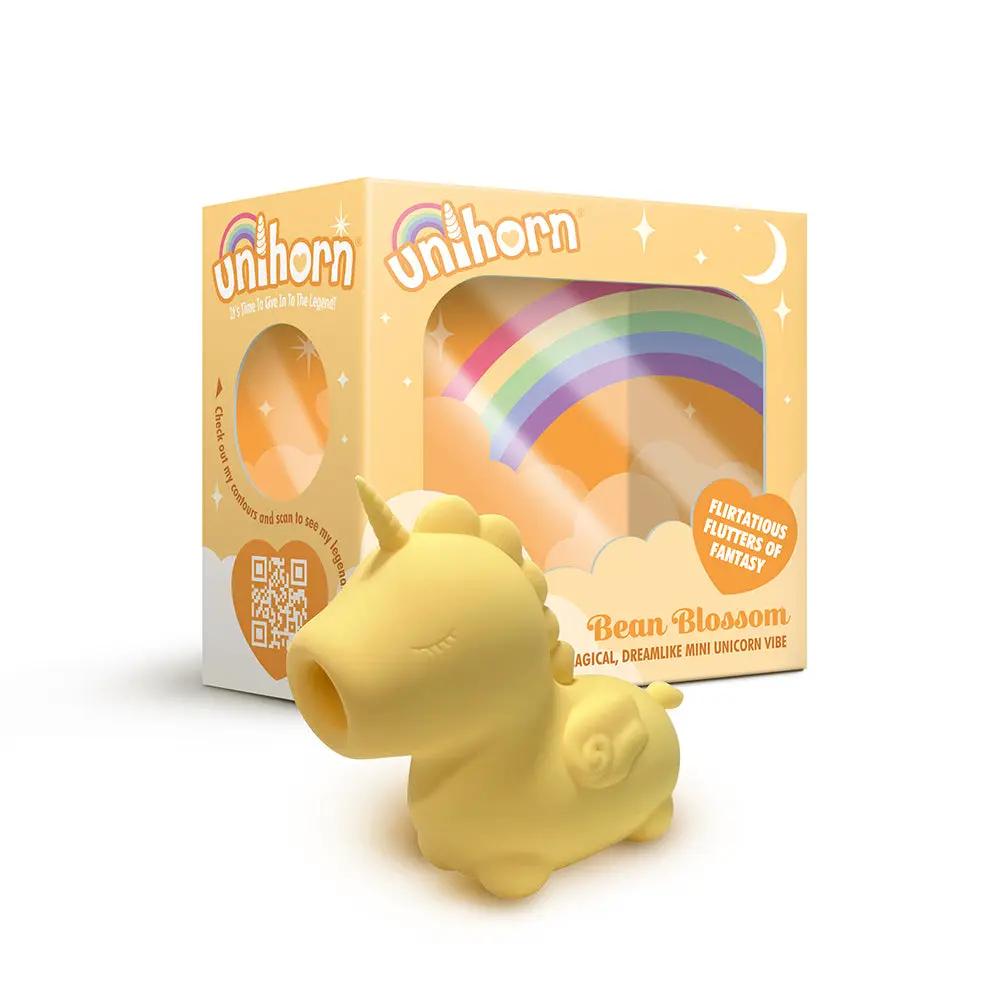 Unihorn Bean Blossom Flicking Vibrator Yellow by Creative Conceptions