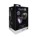 Ouch! Heart Gem Butt Plug Large Gunmetal/Amethyst by Shots