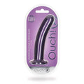 Ouch! Smooth Silicone 7 in. G-Spot Dildo Metallic Purple by Shots