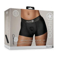 Ouch! Vibrating Strap-on Boxer Black M/L by Shots
