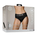 Ouch! Vibrating Strap-on High-cut Brief Black XS/S by Shots